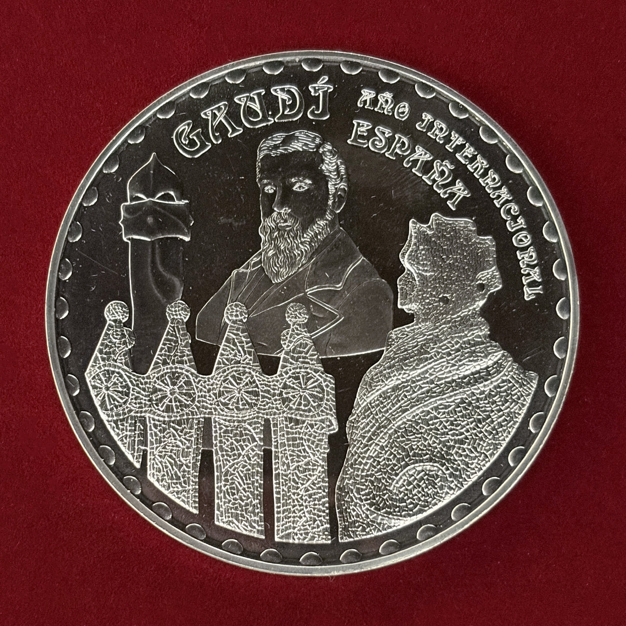 【スペイン】国際ガウディ年記念 50ユーロ 銀貨 プルーフ 2002［B-0000686］