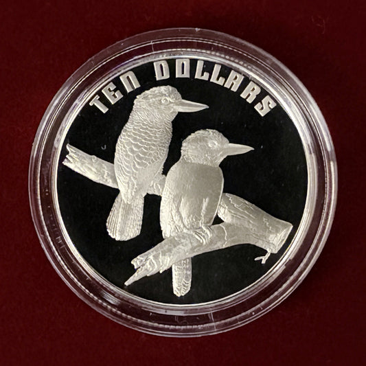 【オーストラリア】ワライカワセミ 10ドル 銀貨 プルーフ 1989［B-0000689］