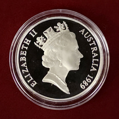 【オーストラリア】ワライカワセミ 10ドル 銀貨 プルーフ 1989［B-0000689］