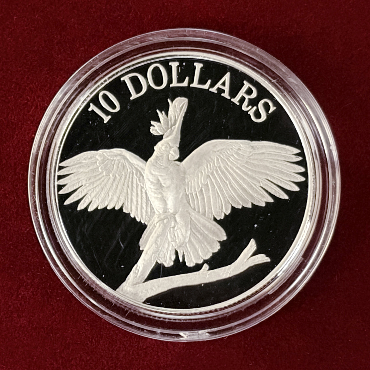 【オーストラリア】キバタン 10ドル 銀貨 プルーフ 1990［B-0000690］