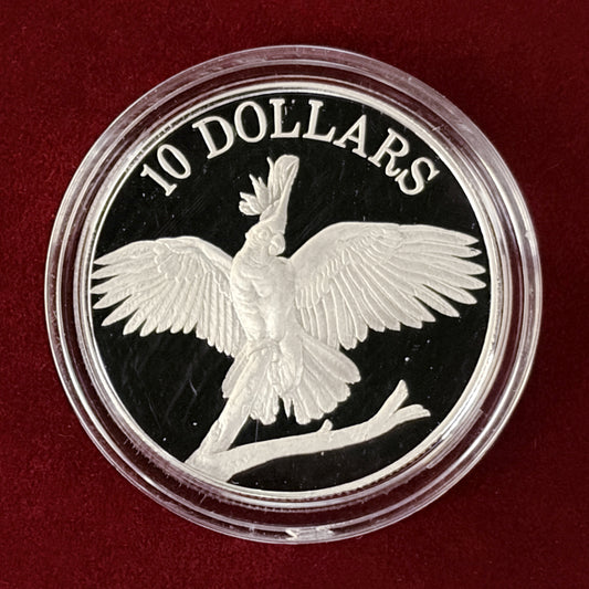 【オーストラリア】キバタン 10ドル 銀貨 プルーフ 1990［B-0000690］