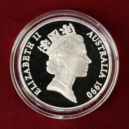 【オーストラリア】キバタン 10ドル 銀貨 プルーフ 1990［B-0000690］