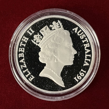 【オーストラリア】ジャビル 10ドル 銀貨 プルーフ ピエフォー 1991［B-0000692］