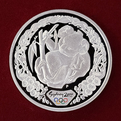 【オーストラリア】シドニーオリンピック コアラとガムの花 5ドル 銀貨 プルーフ 2000［B-0000694］