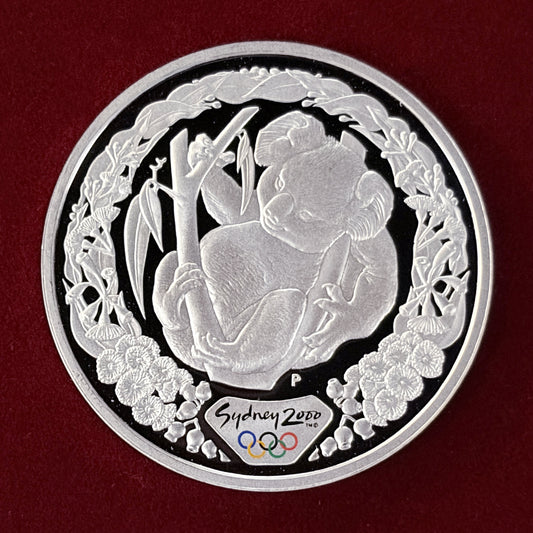 【オーストラリア】シドニーオリンピック コアラとガムの花 5ドル 銀貨 プルーフ 2000［B-0000694］