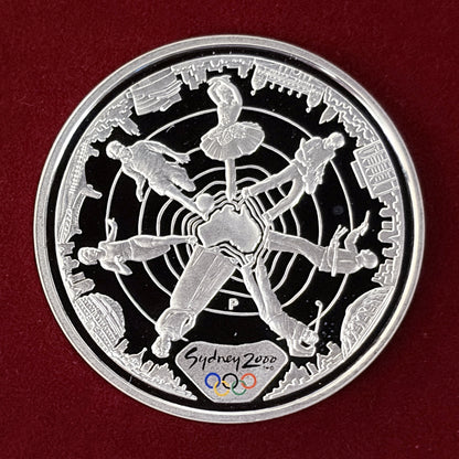 【オーストラリア】シドニーオリンピック リーチング・ザ・ワールド(Type2) 5ドル 銀貨 プルーフ 2000［B-0000696］