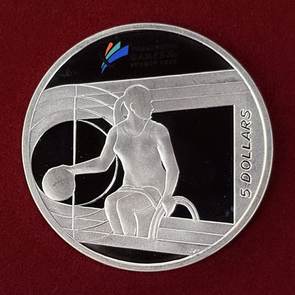 【オーストラリア】シドニーパラリンピック 5ドル 銀貨 プルーフ 2000［B-0000697］