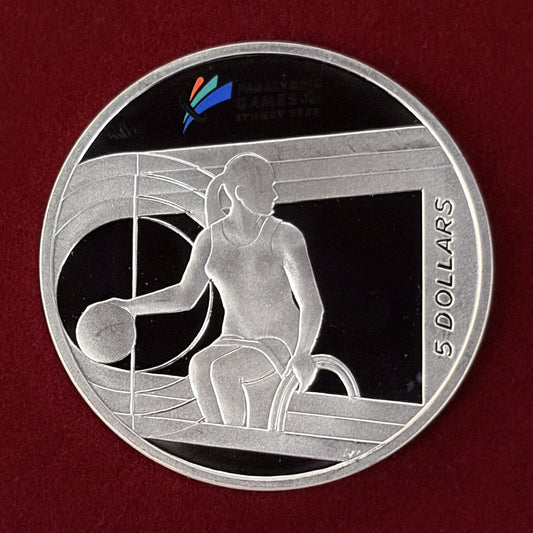 【オーストラリア】シドニーパラリンピック 5ドル 銀貨 プルーフ 2000［B-0000697］
