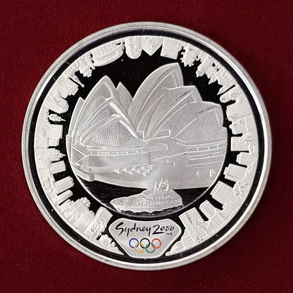 【オーストラリア】シドニーオリンピック ハーバー・オブ・ライフ 5ドル 銀貨 プルーフ 2000［B-0000698］