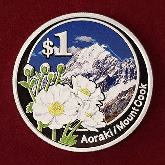 【ニュージーランド】マウント・クック 1ドル 銀貨 プルーフ 2007［B-0000700］
