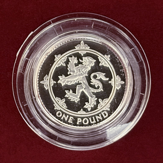 【イギリス】紋章シリーズ 1ポンド 銀貨 プルーフ ピエフォー 1999［B-0000706］