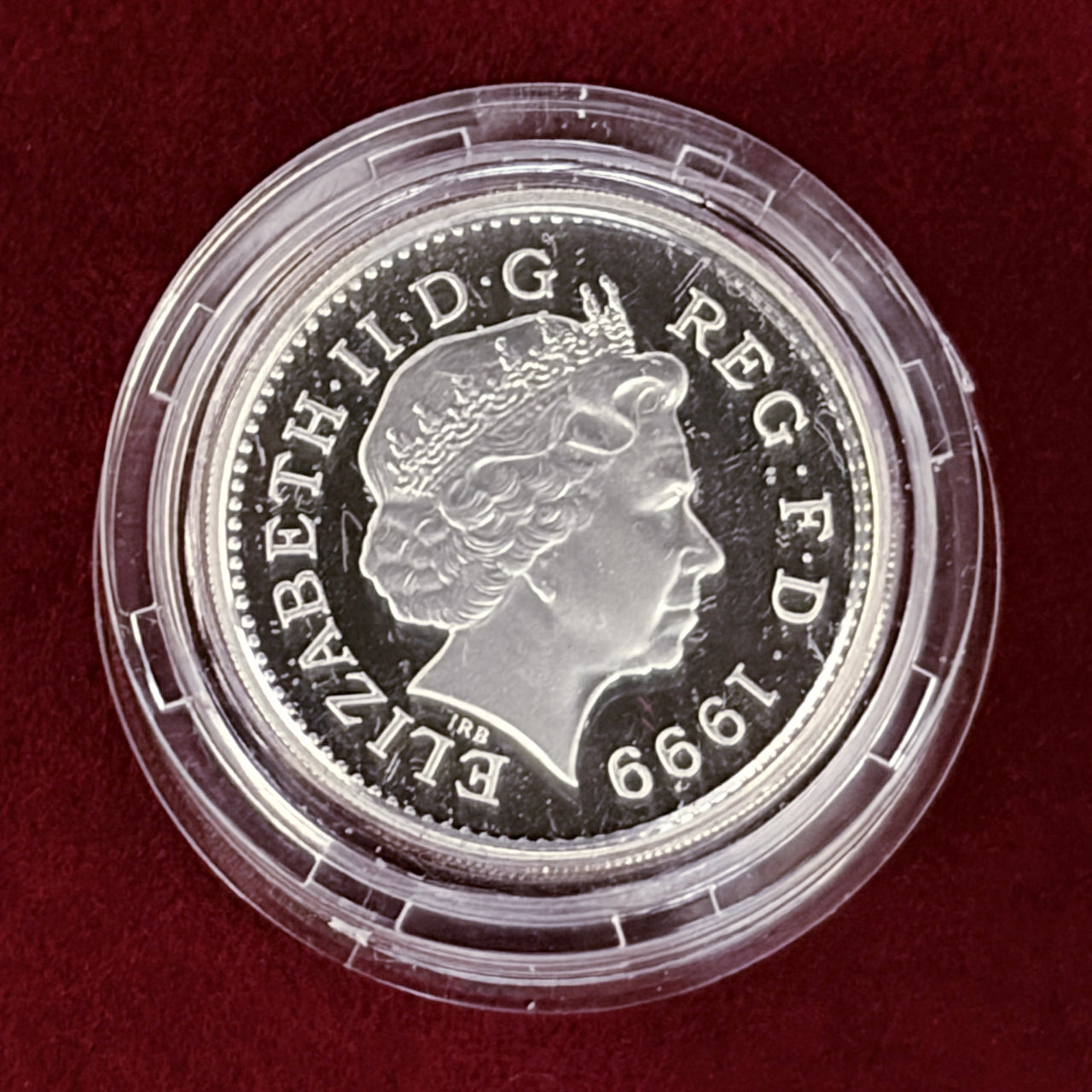 イギリス】紋章シリーズ 1ポンド 銀貨 プルーフ ピエフォー 1999［B