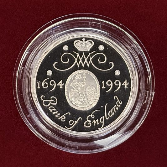 【イギリス】イングランド銀行創立300周年記念 2ポンド 銀貨 プルーフ ピエフォー 1994［B-0000707］