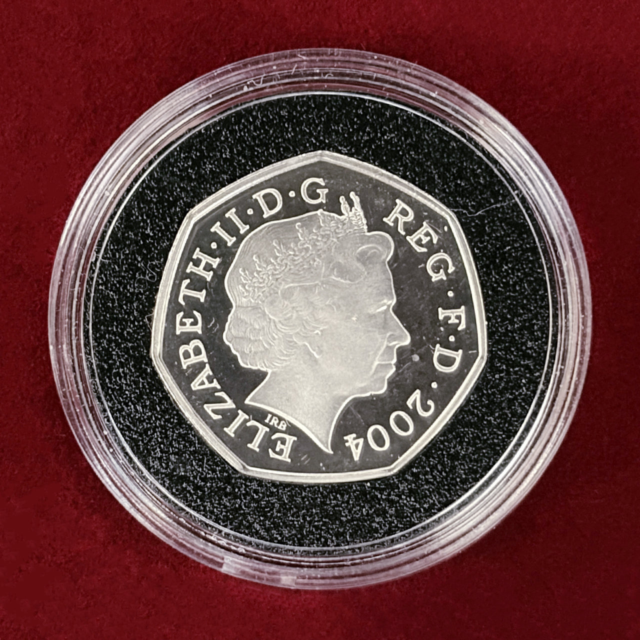 【イギリス】マイルレース4分突破50周年記念 50ペンス 銀貨 プルーフ ピエフォー 2004［B-0000709］