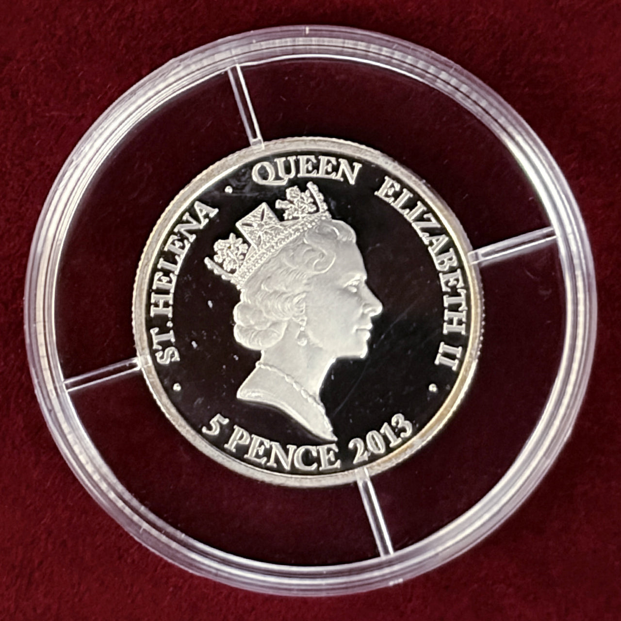 【セントヘレナ】日英交流400周年記念 5ペンス 銀貨 プルーフ 2013［B-0000710］