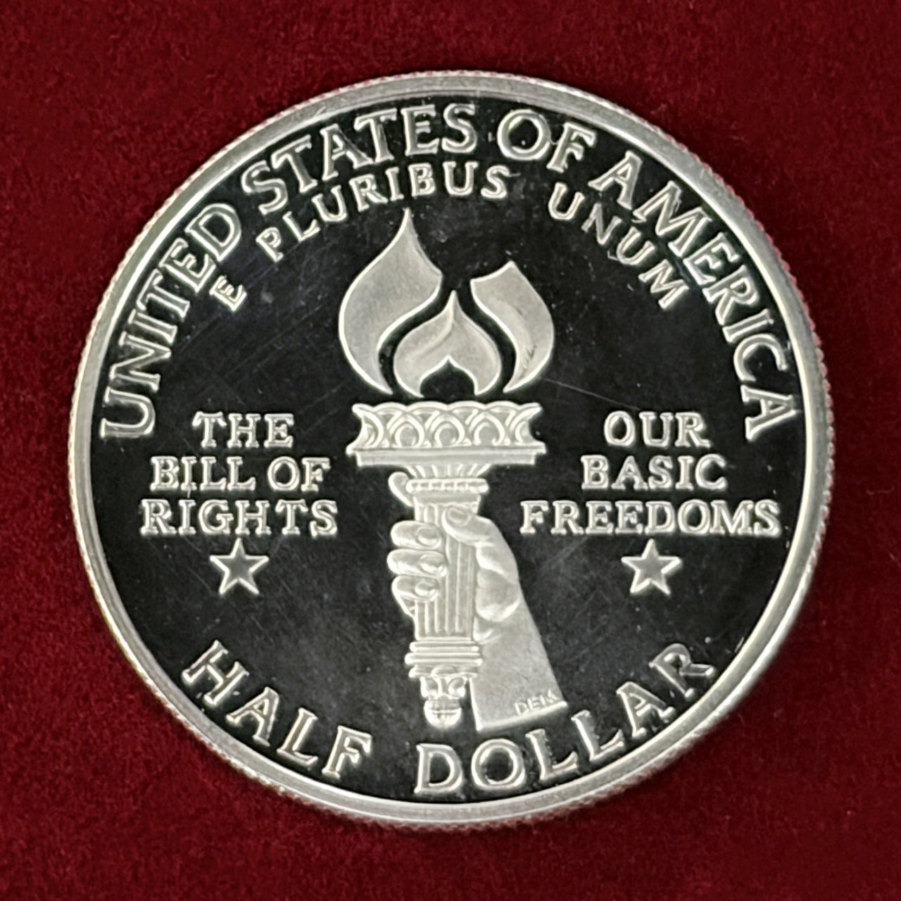 【アメリカ】権利の章典 1/2ドル 銀貨 プルーフ 1993［B-0000713］
