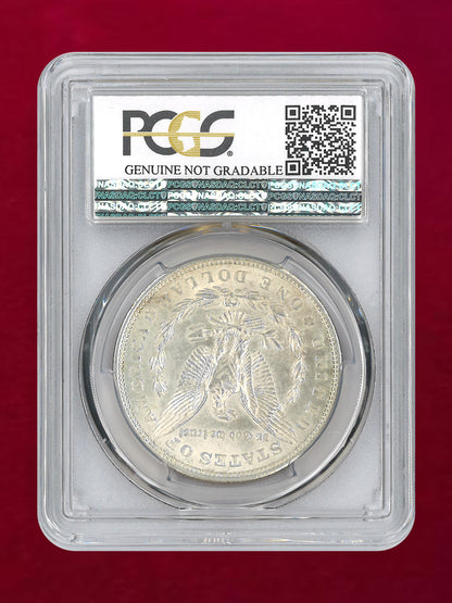 【アメリカ】1ドル 銀貨 モルガンダラー 1921 PCGS Genuine Cleaned-UNC Detail［B-0000715］