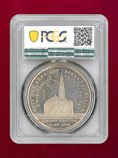 【ドイツ・ハンブルク】聖ミヒャエル教会 銀製メダル 1889 PCGS SP63［B-0000721］