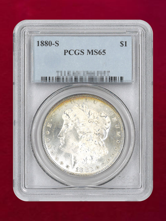 【アメリカ】1ドル 銀貨 モルガンダラー 1880S PCGS MS65［B-0000722］