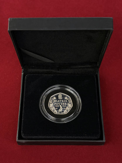 【イギリス】ビアトリクス・ポター生誕150周年記念 50ペンス 銀貨 プルーフ 2016［B-0000724］