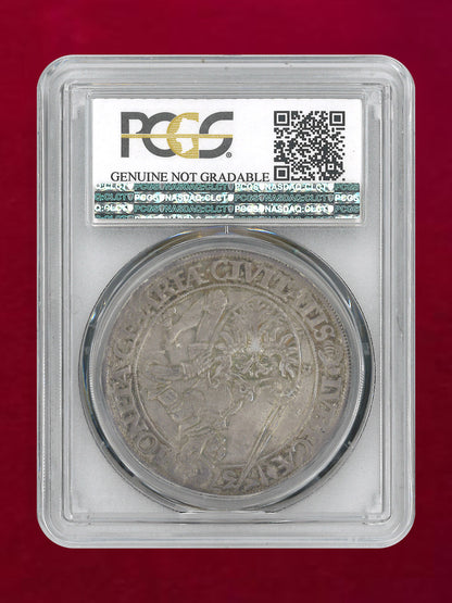 【ドイツ・リューベック】ターラー 銀貨 1537 PCGS Genuine Tooled-XF Detail［B-0000725］