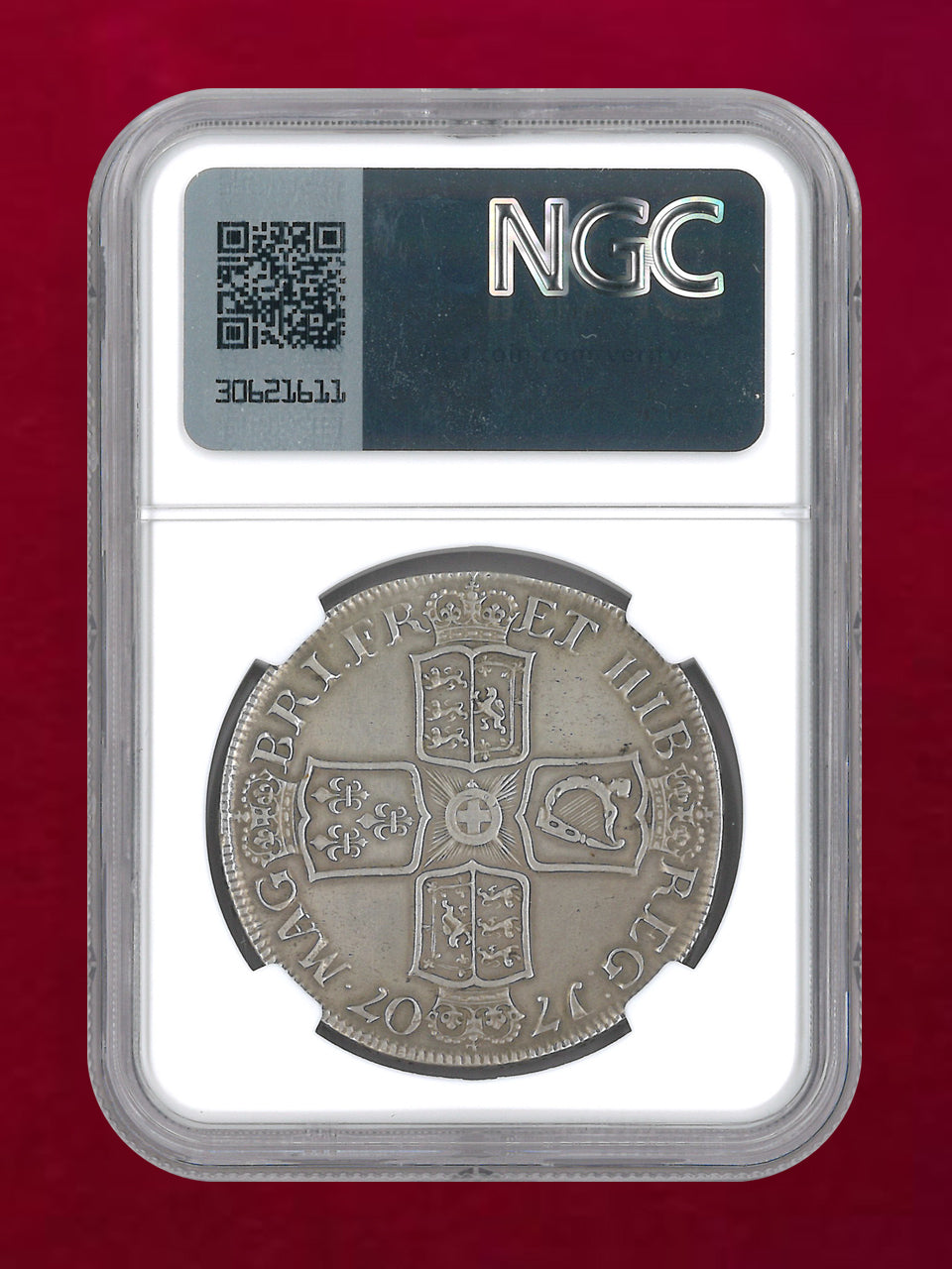 【イギリス】クラウン 銀貨 1707 NGC AU DETAILS TOOLED［B-0000727］