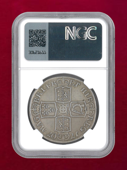 【イギリス】クラウン 銀貨 1707 NGC AU DETAILS TOOLED［B-0000727］