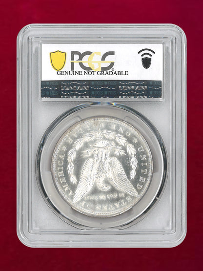 【アメリカ】1ドル 銀貨 モルガンダラー 1880S PCGS Genuine Cleaned-UNC Detail［B-0000733］