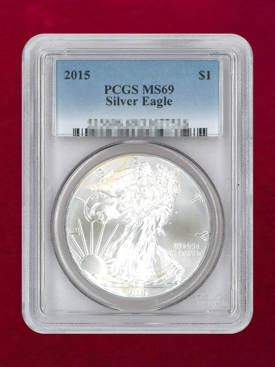 【アメリカ】アメリカンイーグルシルバーダラー 1ドル 銀貨 2015 PCGS MS69［B-0000740］