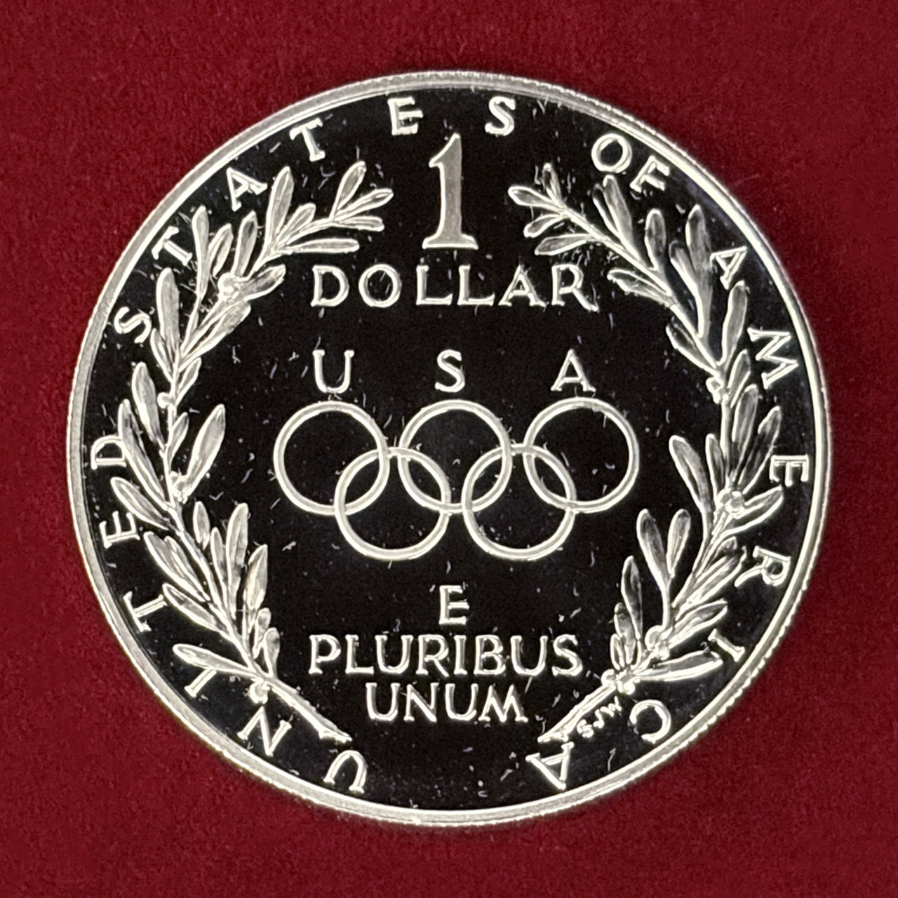 アメリカ】1988年ソウルオリンピック記念 1ドル 銀貨 プルーフ 1988［B