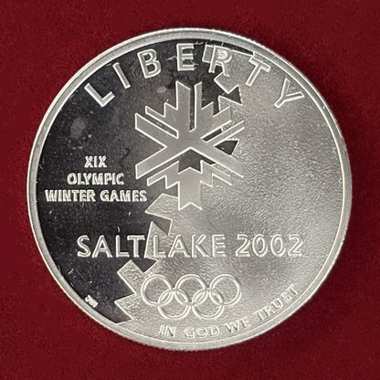【アメリカ】2002年ソルトレイクシティオリンピック記念 1ドル 銀貨 プルーフ 2002［B-0000757］