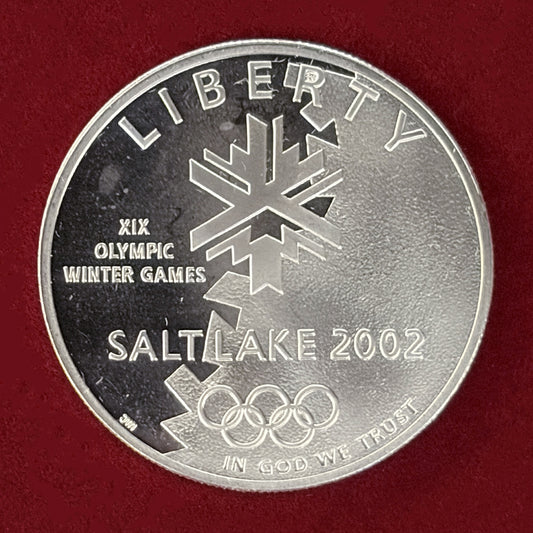 【アメリカ】2002年ソルトレイクシティオリンピック記念 1ドル 銀貨 プルーフ 2002［B-0000757］