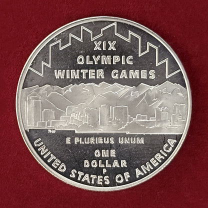 【アメリカ】2002年ソルトレイクシティオリンピック記念 1ドル 銀貨 プルーフ 2002［B-0000757］