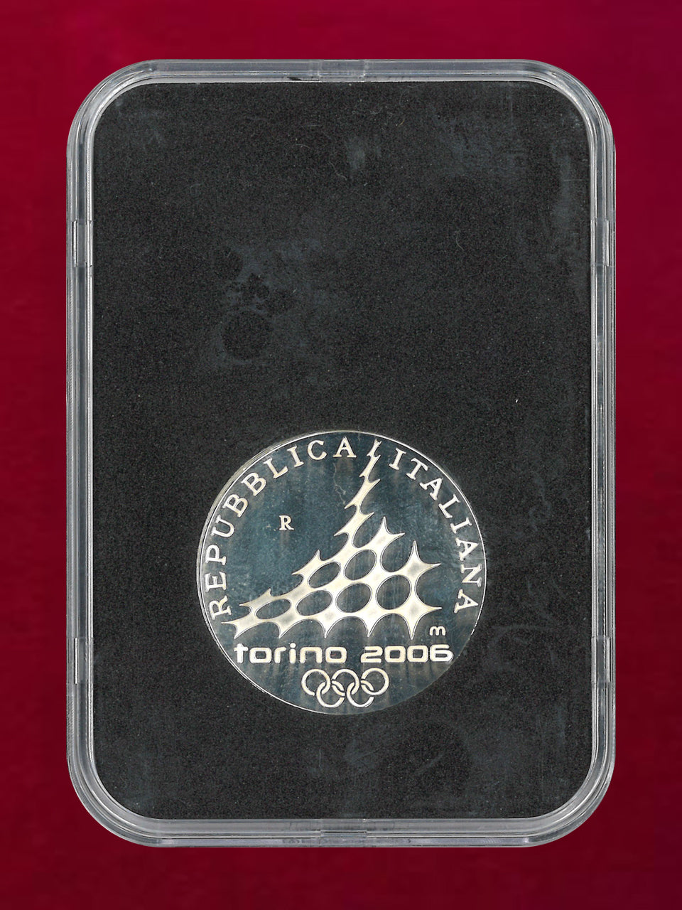 【イタリア】2006年トリノオリンピック記念 5ユーロ 銀貨 スキージャンプ プルーフ 2005［B-0000761］