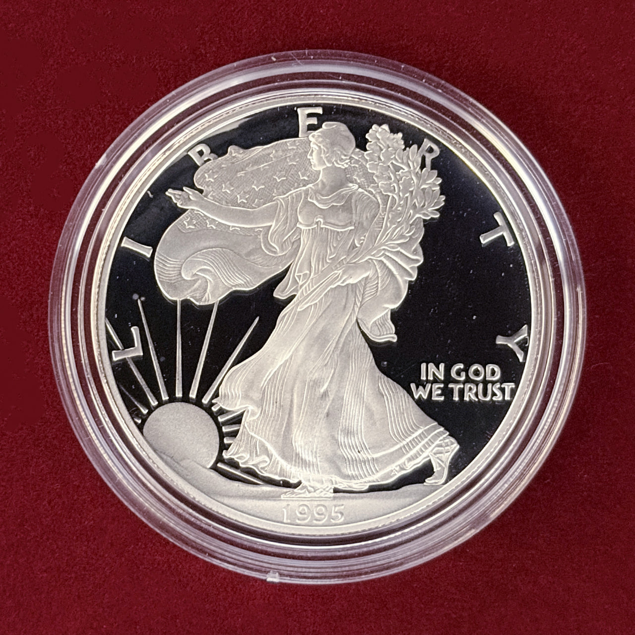 【アメリカ】アメリカンシルバーイーグルダラー 1ドル 銀貨 プルーフ 1995［B-0000773］