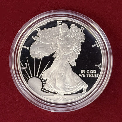 【アメリカ】アメリカンシルバーイーグルダラー 1ドル 銀貨 プルーフ 1995［B-0000773］