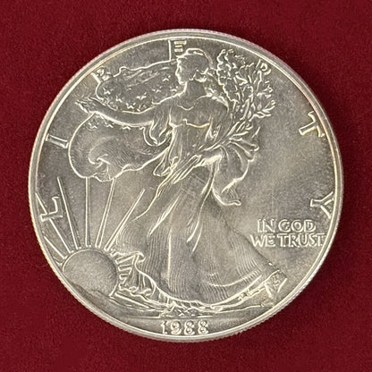 【アメリカ】アメリカンイーグルシルバーダラー 1ドル 銀貨 1988［B-0000774］