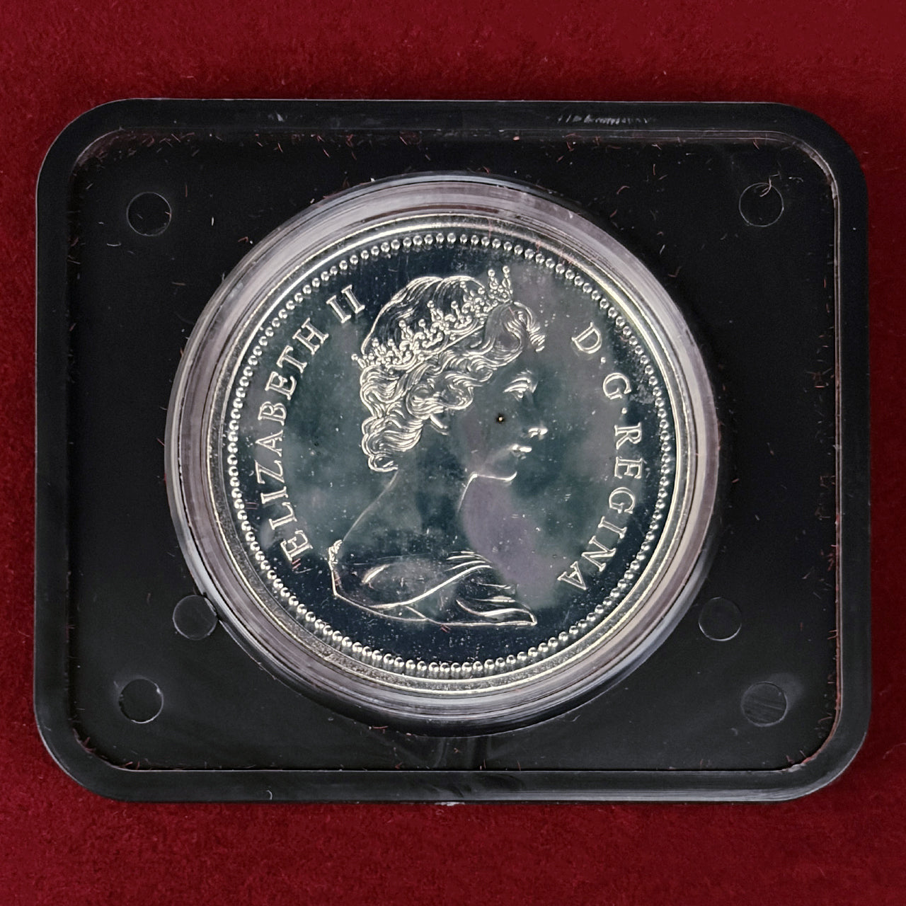 カナダ】カルガリー市創設100周年記念 1ドル 銀貨 1975［B-0000780