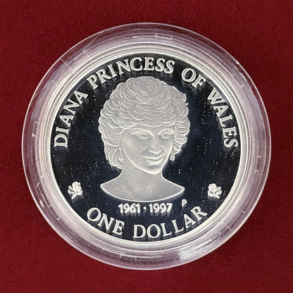 【クック諸島】ダイアナ妃追悼 1ドル 銀貨 プルーフ 1997［B-0000781］