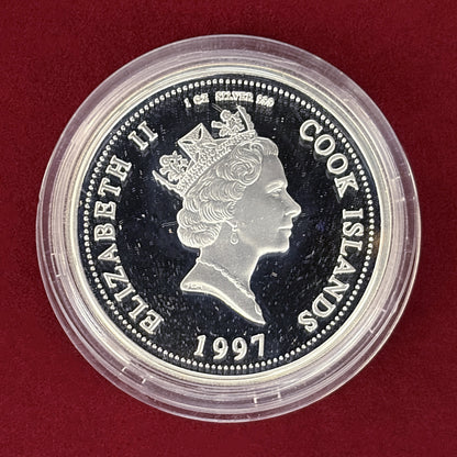 【クック諸島】ダイアナ妃追悼 1ドル 銀貨 プルーフ 1997［B-0000781］