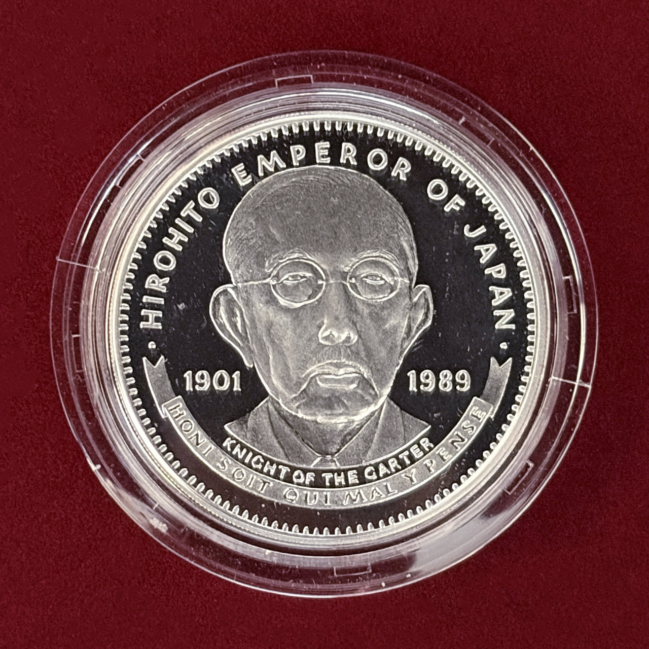 【リベリア】昭和天皇追悼 10ドル 銀貨 プルーフ 1989［B-0000782］