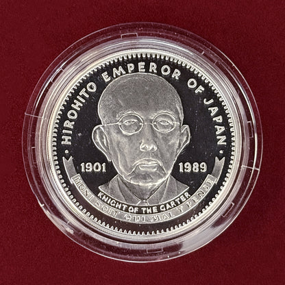 【リベリア】昭和天皇追悼 10ドル 銀貨 プルーフ 1989［B-0000782］