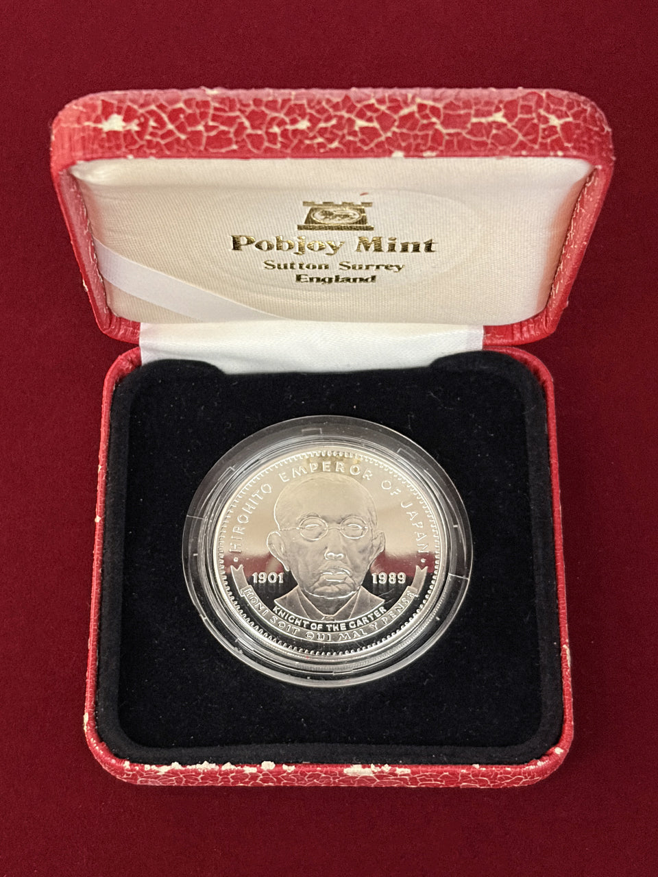 【リベリア】昭和天皇追悼 10ドル 銀貨 プルーフ 1989［B-0000782］