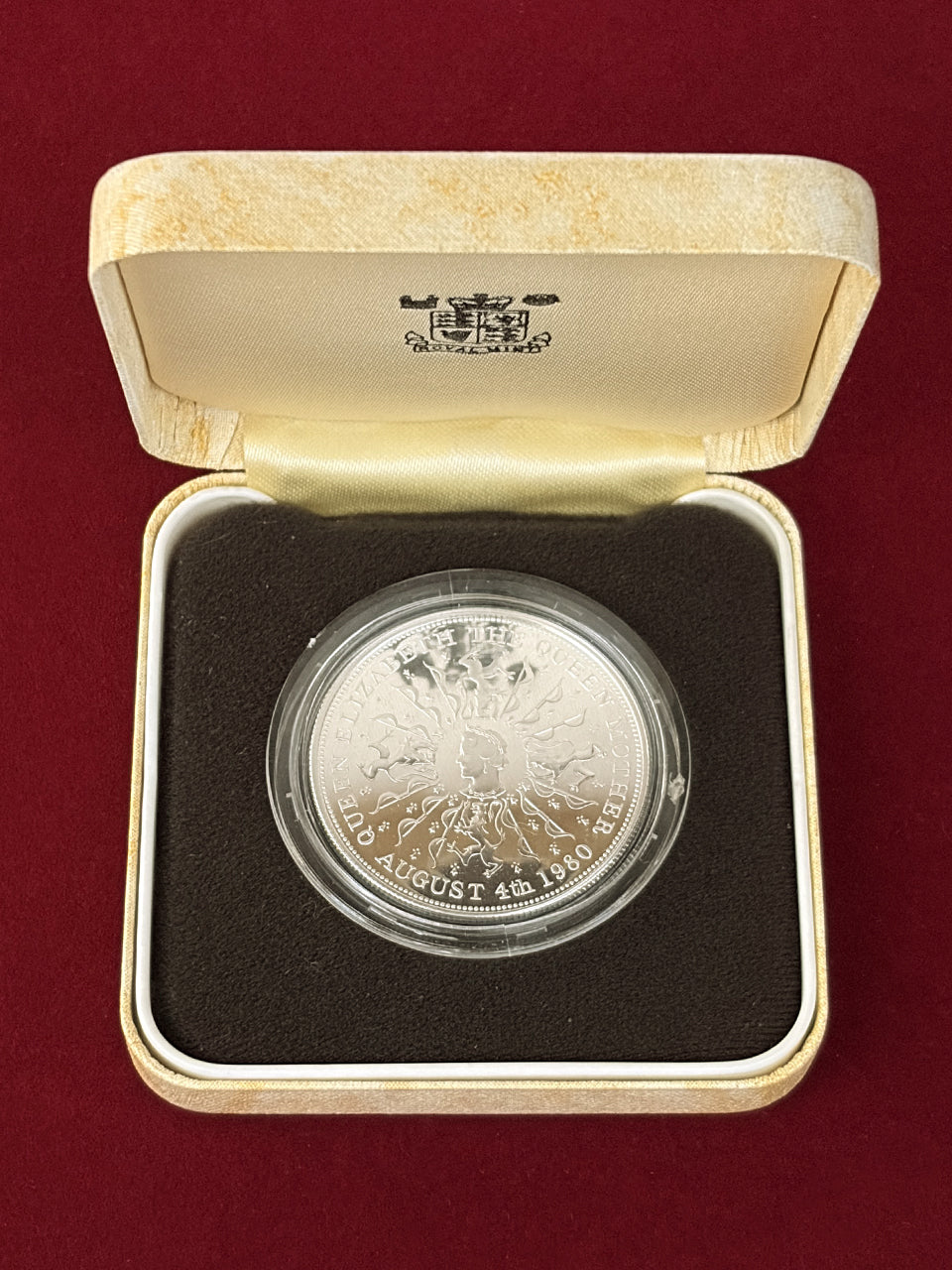 【イギリス】エリザベス皇太后生誕80年記念 25ペンス 銀貨 プルーフ 1980［B-0000784］