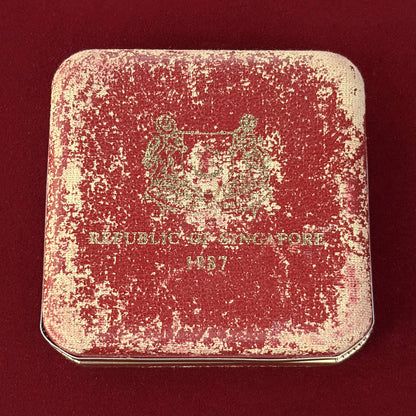 【シンガポール】卯年 10ドル 銀貨 プルーフ 1987［B-0000785］