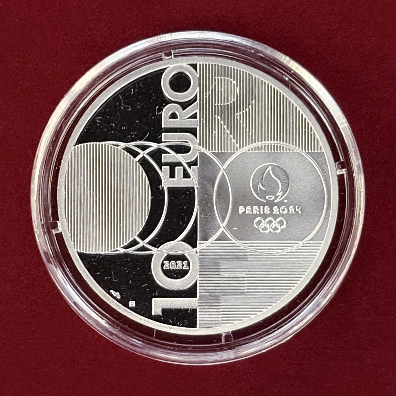 [France] 2024 Paris Olympics Commemorative "From Tokyo to Paris" 10 Euro Silver Proof Coin 2021 [B-0000786]