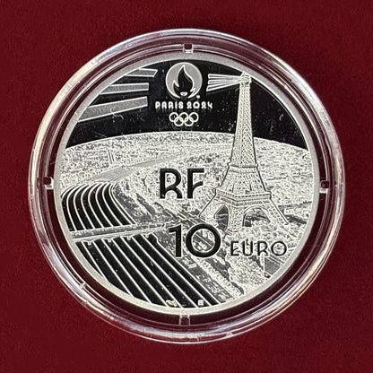 【フランス】2024年パリオリンピック記念 柔道 10ユーロ 銀貨 プルーフ 2021［B-0000787］