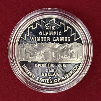 【アメリカ】2002年ソルトレイクシティオリンピック記念 1ドル 銀貨 プルーフ 2002［B-0000792］