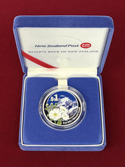 【ニュージーランド】マウント・クック 1ドル 銀貨 プルーフ 2007［B-0000798］