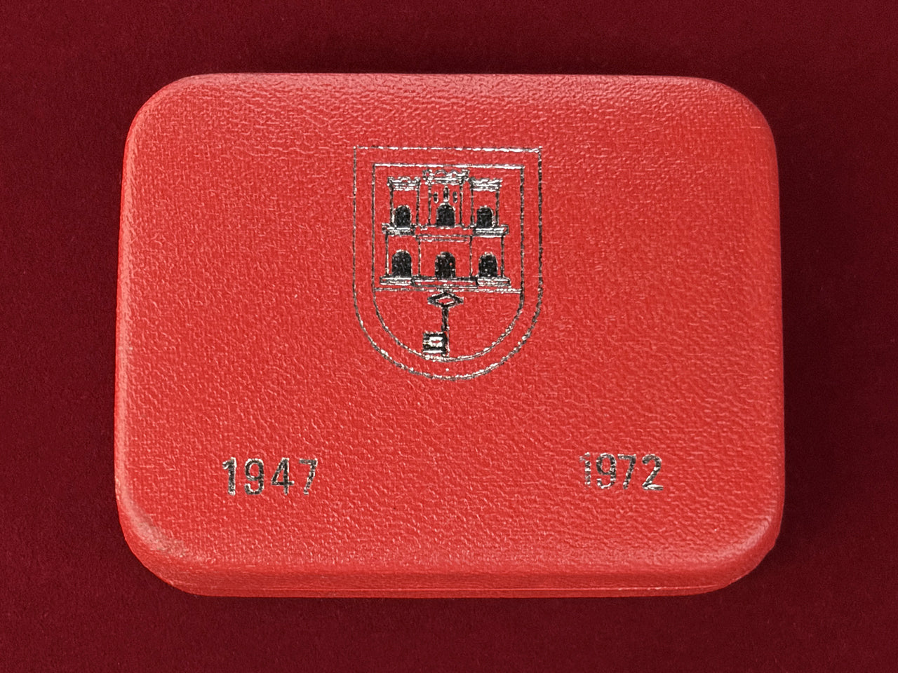 【ジブラルタル】エリザベス2世結婚25周年記念 25ペンス 銀貨 プルーフ 1972［B-0000804］